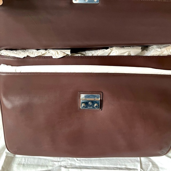Coach Leather Portfolio Briefcase Mahogany Brown - Picture 2 of 13